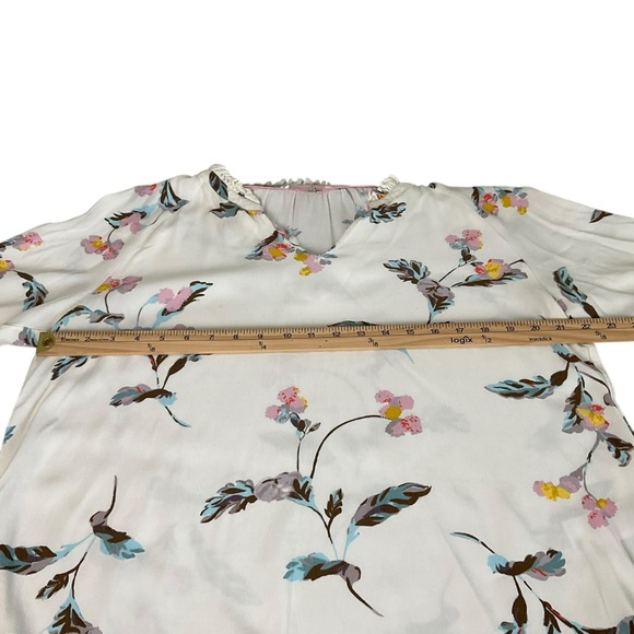 Joules Cream Relaxed Bib Collar Blouse - Picture 7 of 9